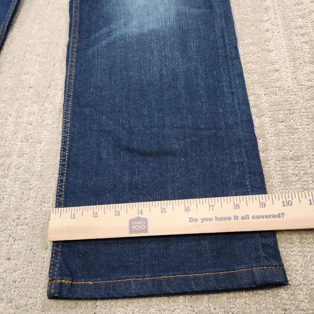 Levis 514 Jeans Men 38x30 Straight Leg Regular‎ Fit Whiskers Marble Blue Stretch